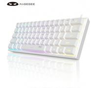 Shein MageGee TS91 Teclado Compacto Alámbrico 60% 61 Teclas Retroiluminado RGB Pequeño Portátil Teclado de Membrana para Oficina Computadora Compatible con