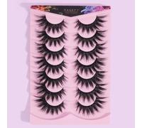 Shein MAGEYF 7 pares de pestañas postizas naturales, delgadas y esponjosas para uso diario, pestañas manga, artículos esenciales para viaje,pestañas pestans