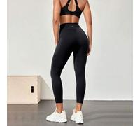 Shein Mallas con cintura ajustable con cordón, bolsillos laterales y efecto push-up para gluteos, de 21 pulgadas, ideales para entrenamientos de alto impact