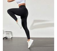 Shein Mallas de entrenamiento de secado rápido que absorben el sudor Powersculpt™-Air de 26", con bolsillos laterales, para entrenamiento de alto impacto, y