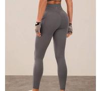 Shein Mallas de entrenamiento de secado rápido y transpirables PowerSculpt™-Air de 26" con bolsillos laterales para entrenamiento de alto impacto y carrera