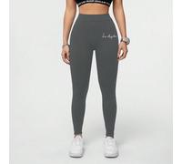 Shein Mallas largas de mujer de cintura alta casual y deportiva, con estampado de letras, para yoga