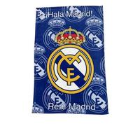 Shein Manta Coralina Real Madrid ¡Hala Madrid! Azul Escudos 150x100 CM Entrega 24/48 Horas - Envío Desde España