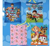 Shein Manta de coral de terciopelo con estampado de la serie animada Paw Patrol, ideal para dormitorio, sala de estar, oficina, dormitorio, cama, sofá