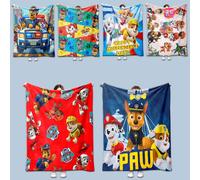 Shein Manta de Paw Patrol, manta de franela de dibujos animados para dormitorio individual, manta para siesta, manta para aire acondicionado, manta pequeña