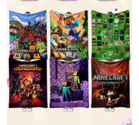 Shein Manta multifuncional de franela para dormitorio, sala de estar, aire acondicionado y siesta para el juego de Minecraft