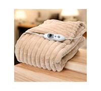 Shein Mantas eléctricas de Terciopelo mantas eléctricas para el sofá o la cama 130x180cm Color Beige