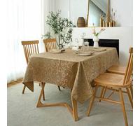 Shein Mantel de brocado de diseño de jacquard floral con rizos, cubierta de mesa de lujo cuadrada de varios tamaños para decoración del hogar de cocina/come