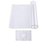 Shein Mantel de plástico transparente de 35,5 x 61 cm y 1,5 mm de grosor, rectangular, de PVC, impermeable y fácil de limpiar, ideal para oficina, tocador,
