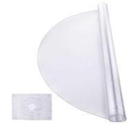 Shein Mantel de plástico transparente de 42 x 42 pulgadas y 2 mm de grosor, protector de mesa redondo de PVC, impermeable y fácil de limpiar, para oficina,