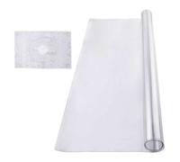Shein Mantel de plástico transparente de 76 x 152 cm y 1,5 mm de grosor, protector de mesa rectangular de PVC, impermeable y fácil de limpiar, ideal para of