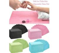 Shein Mantel desechable rosa/azul de 3 capas impermeable y plegable para arte de uñas, paño de limpieza multiusos para belleza, tatuaje, odontología, mantel