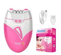 Shein Máquina Depiladora Eléctrica Marca Kemei KM-189A - Afeitadora indolora para eliminar el vello de raíz de las mujeres en el Body, axilas, piernas, zona