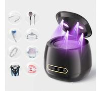 Shein Máquina limpiadora ultrasónica para dentaduras postizas y retenedores, Máquina de limpieza ultrasónica de 48kHz, 3 modos con temporizador digital, Máq