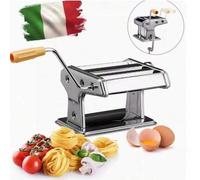 Shein Máquina manual de acero inoxidable para hacer pasta, masa de empanadillas y láminas de fideos para uso doméstico