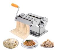 Shein Máquina manual para hacer pasta: cortador de fideos y masa de acero inoxidable para pasta casera, láminas de lasaña, albóndigas, espaguetis y tallarin