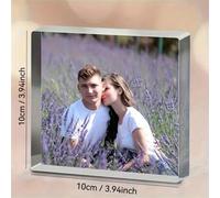 Shein Marco de fotos acrílico personalizado, retratos de pareja y familia personalizados, decoración elegante para el hogar, regalo perfecto para amigos y f