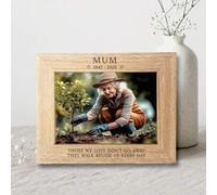 Shein Marco de fotos personalizado con texto del nombre, fecha y "Mum Memorial", marco de fotos de madera grabado como regalo, marco "In Memory", marco "Hea