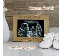 Shein Marco de fotos personalizado para ecografía de bebé, marco de fotos para parejas, primer latido del corazón del amor, nombre del bebé grabado, regalo