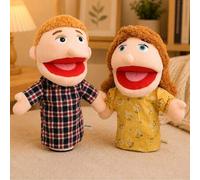 Shein Marionetas de mano familiares - Juguetes de peluche suave para narración de cuentos, imaginación creativa, desarrollo de la inteligencia de los niños