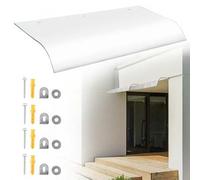 Shein Marquesina transparente para puerta de entrada, 40 x 80 cm, para balcón, ventana, entrada de casa, resistente a los rayos UV y a la lluvia.