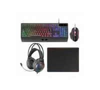 Shein Mars Gaming MCP124PRO, Combo Gaming 4en1, Teclado RGB H-Mech con Reposamuñecas, Ratón RGB 3200DPI y Switches HUANO, Auriculares FRGB, Alfombrilla Nano