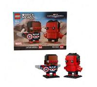 Shein Marvel Cabeza Cuadrada Niño 40668 Capitán América Y el Rojo Hulk Kidsren 's Educativo Asamblea Juguete Bloque de Construcción Regalo