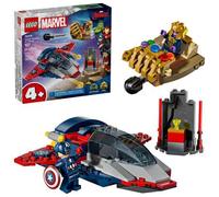 Shein Marvel Capitán América vs. Thanos - Juego de construcción de juguete para niños y niñas de 4+ años - Bloques de construcción con 2 minifiguras de supe
