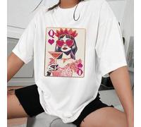Shein Más allá de la marca, soy mi propia reina. Camisetas holgadas para mujer, tops de verano, serie K-Pop warrior, tops de algodón puro, ropa de mujer, ro