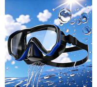 Shein Máscara de buceo para adultos - Máscara de una sola pieza de cristal templado, protección ocular anti-agua y anti-vaho, gafas de natación para deporte