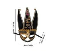 Shein Máscara de Mascarada Bell, Decoración de Disfraz para Fiesta de Carnaval de Halloween, Accesorio de Disfraz de Cosplay para Mujeres & Hombres, Suminis