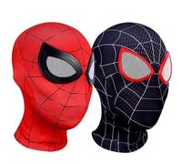 Shein Máscara de superhéroe de Miles Morales, accesorio de disfraz realista adecuado para carnavales, Halloween, fiestas temáticas y eventos de cosplay, uso
