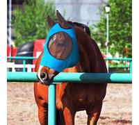 Shein Máscara transpirable para cara de caballo, protección ocular de verano, anti-mosquitos, ajuste cómodo con protección UV, malla para mosca de caballo,