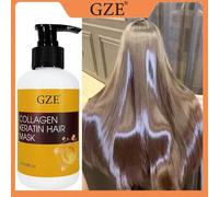 Shein Mascarilla capilar de colágeno y queratina, reparación profunda para cabello dañado y seco, cuidado intensivo nutritivo, domina el frizz, aumenta el b