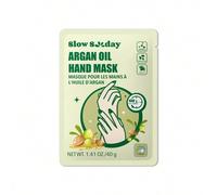 Shein Mascarilla de manos con aceite de argán SlowSunday, con niacinamida y ácido hialurónico, adecuada para viajes de negocios y viajes, apta para el veran