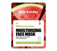 Shein Mascarilla facial hidratante de sandía SlowSunday, serie de fusión de frutas frescas, hidratante, humectante, antienvejecimiento, iluminadora, calmant