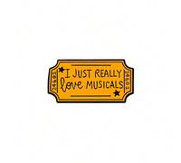 Shein Me encantan realmente los musicales' Pin de esmalte personalizado Broches decorativos Adornos Insignias de solapa Bolsas Joyas Regalos Pin Pin para ro