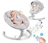 Shein Mecedora Bebe electrica,Hamaca bebé,Silla Mecedora Bebe,Balanceo Automatico para bebés 0-10kg,Tejido Transpirable Suave Baby Swing,5 Velocidades(Gris