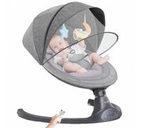 Shein Mecedora Bebe electrica, Hamaca bebé, Silla Mecedora Bebe, Balanceo Automatico para bebés 0-10kg, Tejido Transpirable Suave Baby Swing, 5 Velocidades