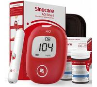 Shein Medidor de glucosa en sangre inteligente AQ con 25 tiras reactivas y 25 lancetas
