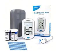 Shein Medidor de glucosa en sangre, kit de prueba de azúcar en sangre de alta precisión, kit detector de glucosa en sangre, monitor de glucosa en sangre com