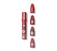 Shein Mega Lip Stacks-Pink-Petal Stack Kit De LáPiz Labial Rojo Cremoso Mate 4 En 1 LáPiz Labial De Alta PigmentacióN Que No Reseca LáPiz Labial PortáTil Pa