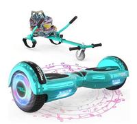 Shein MEGA MOTION Hoverboard de 6,5 pulgadas con altavoz Bluetooth y luces LED en las ruedas, apto para niños y adolescentes