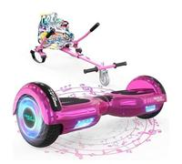 Shein MEGA MOTION Hoverboard de 6,5 pulgadas con altavoz Bluetooth y luces LED en las ruedas, apto para niños y adolescentes
