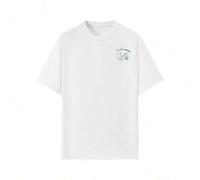 Shein Men's Casual Short Sleeve T-Shirt - Relaxed Fit Slimming Tee with Camping Graphic Print, "Let's Go Camping" & Bear Design, Breathable Al