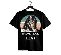Shein Men'S Funny I Never Said That Graphic T Shirt 100 Cotton Made in USA Black Loose Fit Casual Summer Tee Retro Stripes Geometric Design