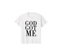 Shein Mens God Got Me Graphic Tee- Comfortable Short Sleeve Summer Wear- Durable& Stylish Casual Clothing for Men, 1pc, 100% cotton T-shirt