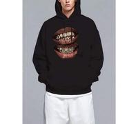 Shein Men's Lips Print Graphic Tees Y2k Hooded Sweatshirt autumn and winter Crew Neck Short Sleeve Vintage Going Out Drop Shoulder Tee Tops Love Soft men gi