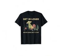 Shein Men's T-shirts are made of 100% cotton, Get in loser we're doing butt stuff alien ufo funny alien T-Shirt