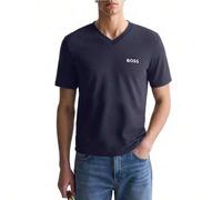 Shein Men's V Shirt Navy Blue